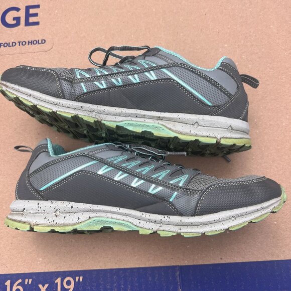 Fila Evergrand Trail 21.5 Walking Shoes Womens size 11 Grey Teal - Picture 7 of 10